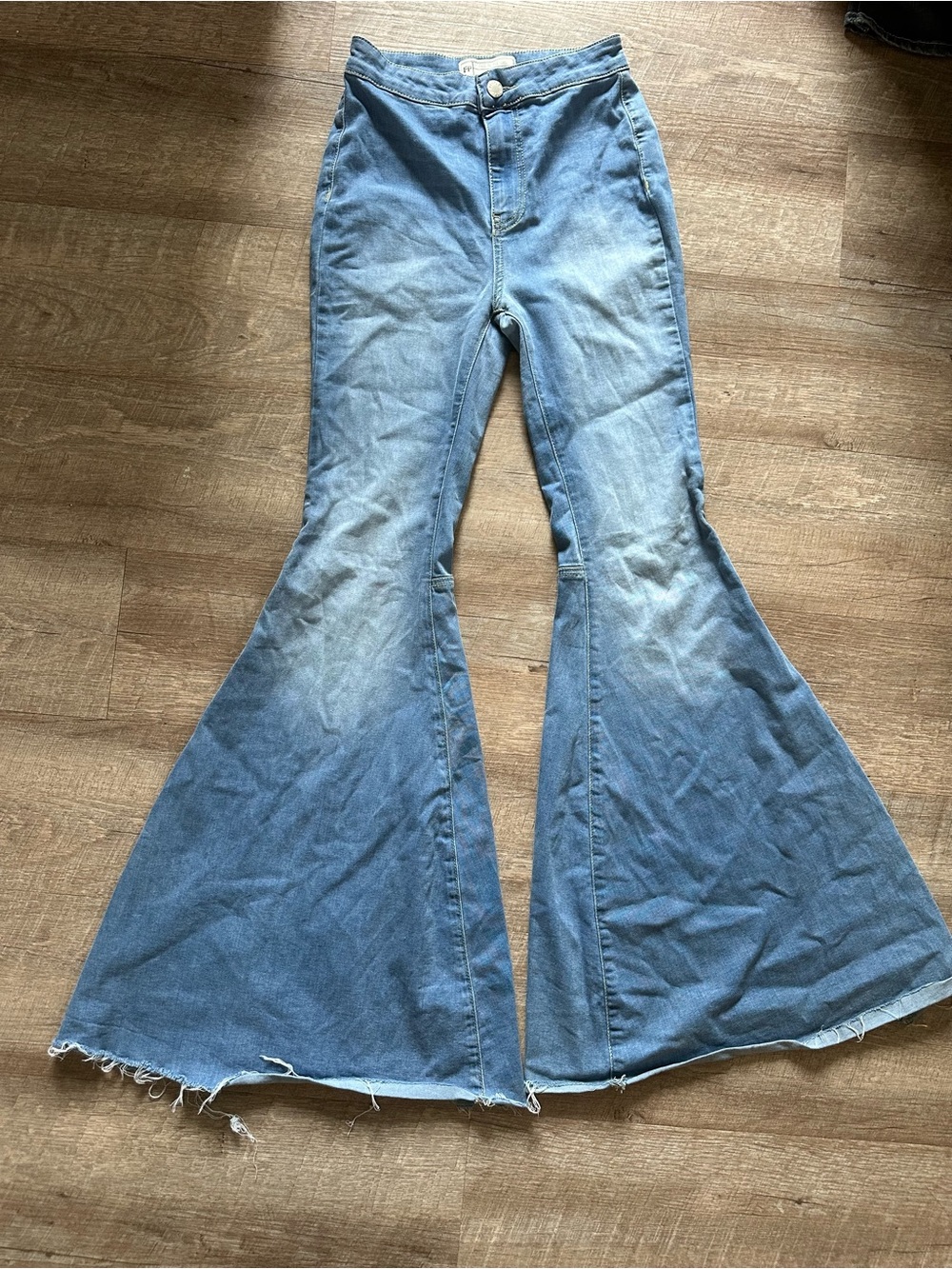 Free People float on bell bottoms Medium Wash High-Rise Flare Jeans